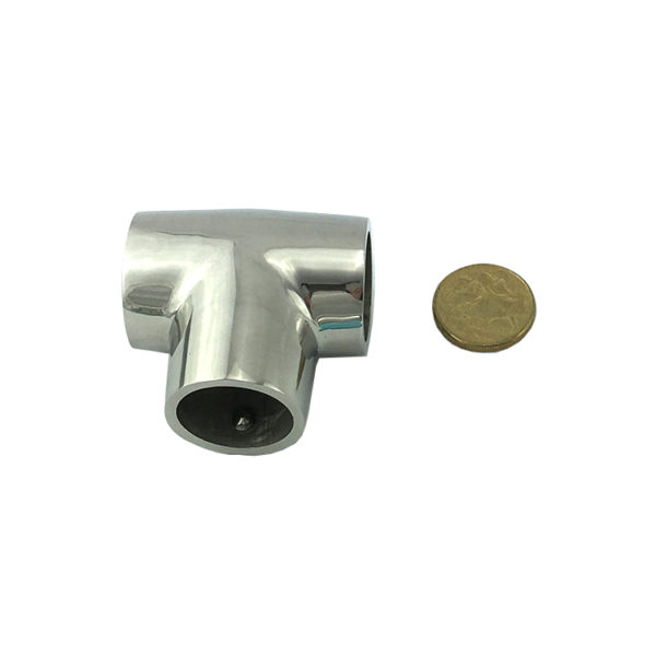 Rail Fitting Stainless Steel 3 Way Tee