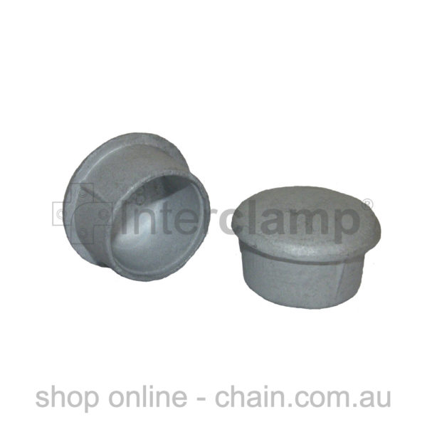 Aluminium End Cap for 42mm or 48mm Galvanised Pipe. Brand: Interclamp
