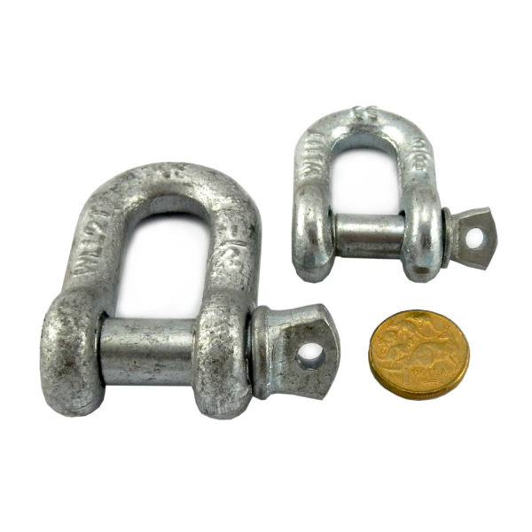 D-shackle tested 1 tonne and 2 tonne