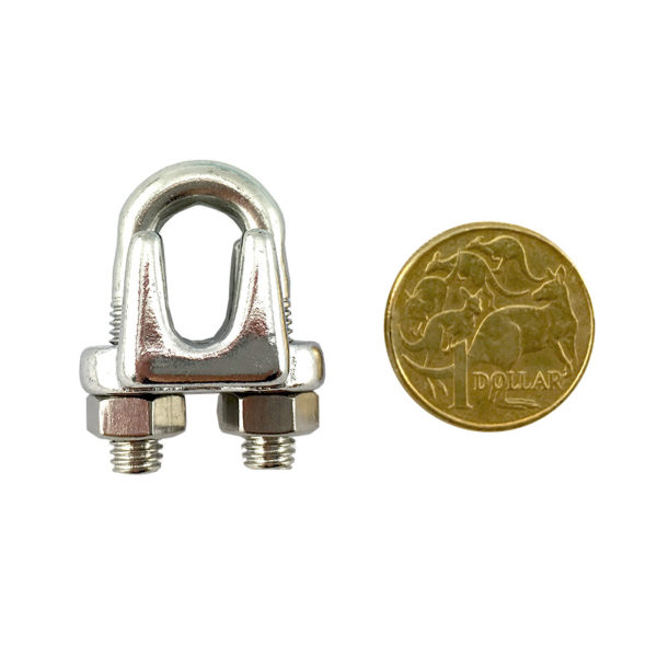 Cable clamp stainless steel 6mm