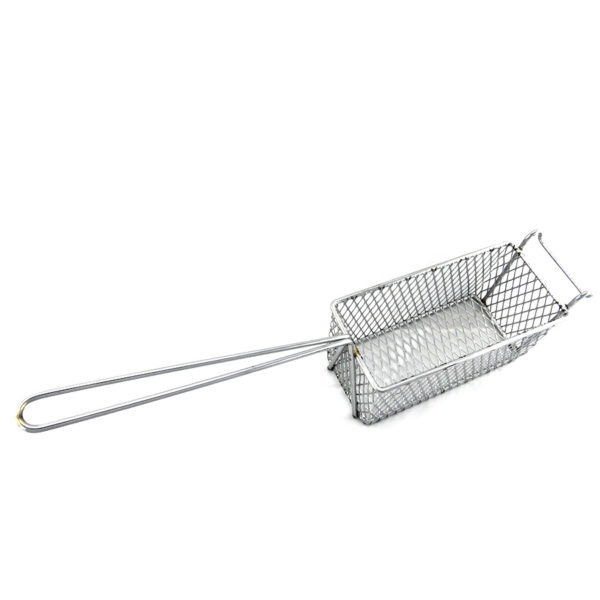 Small Fish and chip fryer basket rectangle in stainless steel