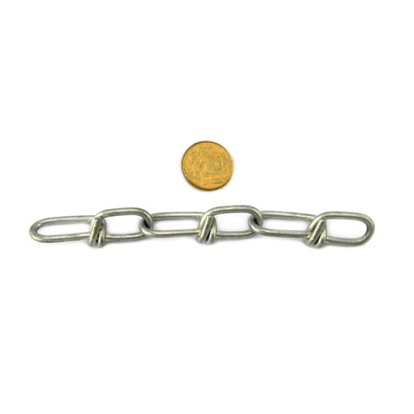 Dog chain knotted zinc 3.8mm