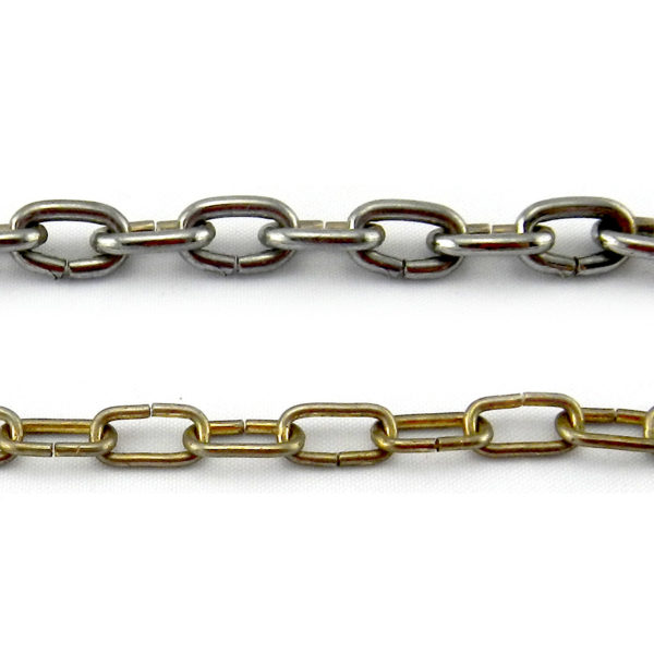 Mini decorative chain in brass and chrome finishes