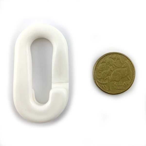 Plastic Chain Connecting Link - White - 8mm