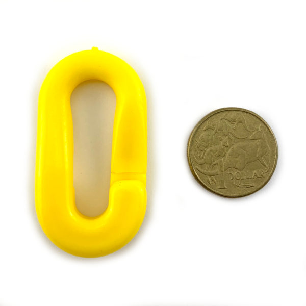 Plastic Chain Connecting Link - Yellow - 8mm.