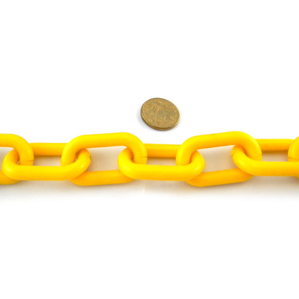 Plastic chain in yellow 8mm