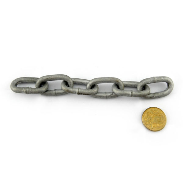 Welded link chain Galvanised 6mm