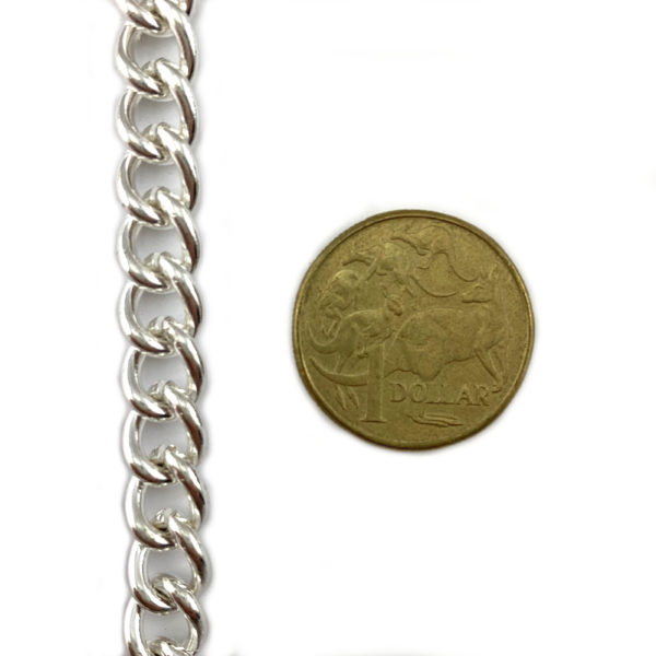 Jewellery Curb Chain - Silver Plated - C200