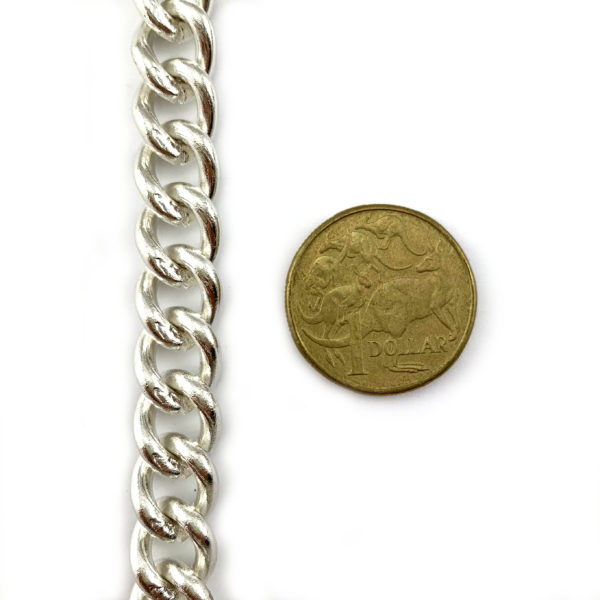Jewellery Curb Chain - Silver Plated - C300