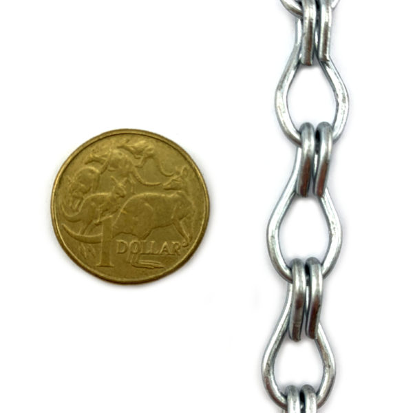 Double Jack Chain - Galvanised - 2mm