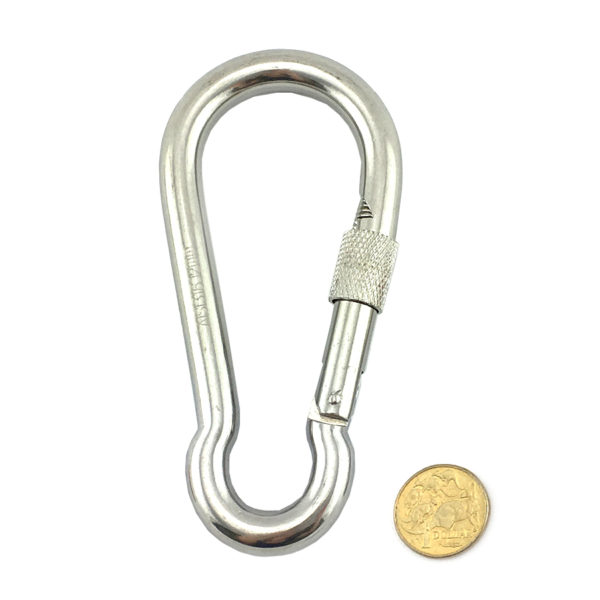 Stainless Steel Locking Snap Hook 12mm