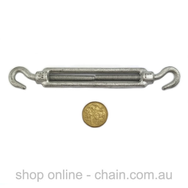 6mm galvanised turnbuckle hook-hook