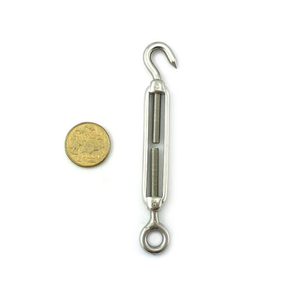 Stainless Steel Open Body Turnbuckle Hook and Eye 5mm
