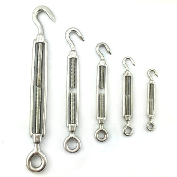 Stainless Steel Open Body Turnbuckle Hook and Eye