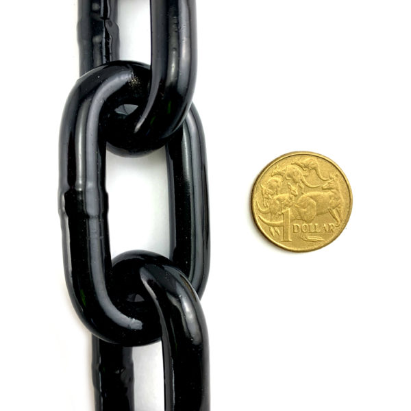 Welded Steel Chain - Black Powder Coated - 10mm