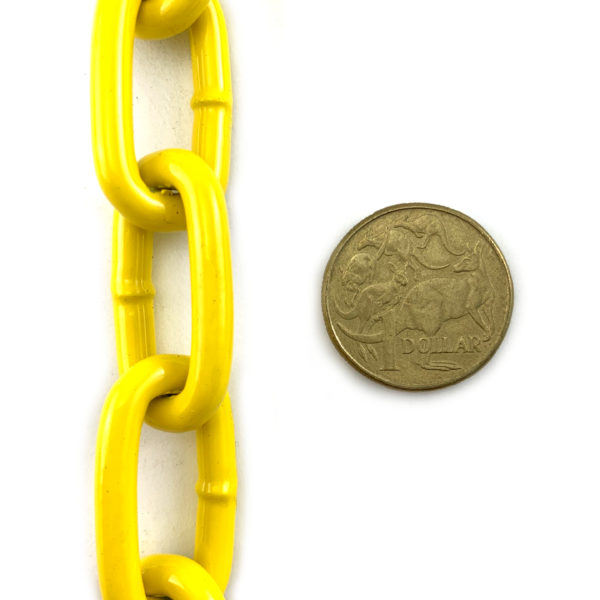 Welded Chain Powder Coated Yellow, size: 5mm