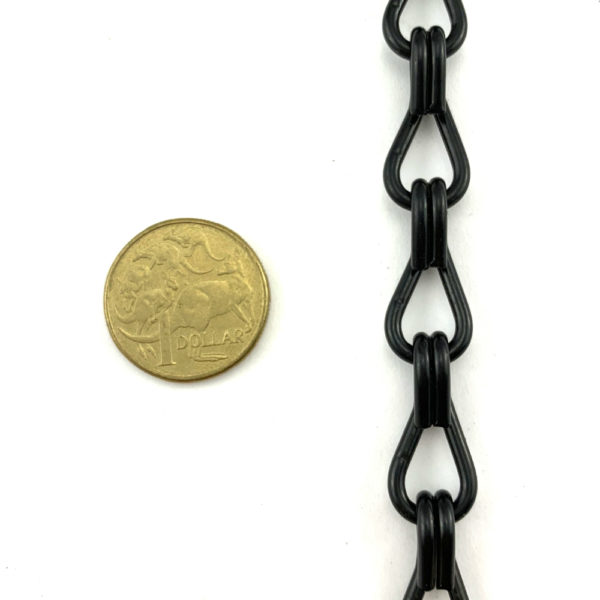 double jack chain black 2.5mm