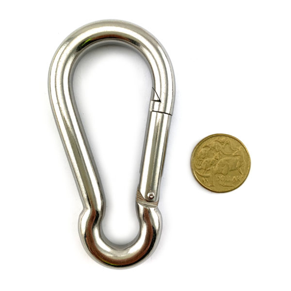 Snap Hook in Stainless Steel type 316, 10mm.