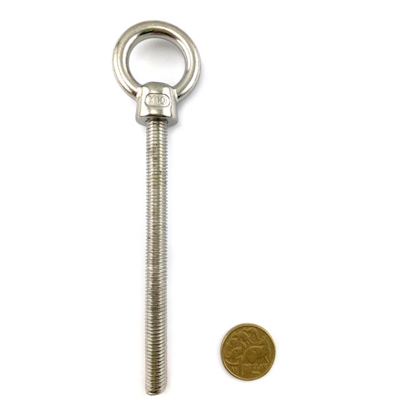 Lifting Eye Bolt - Stainless Steel - 10mm x 120mm Thread