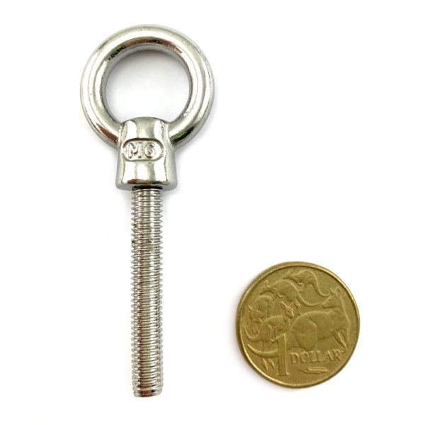 Lifting Eye Bolt - Stainless Steel - 6mm x 37mm Thread