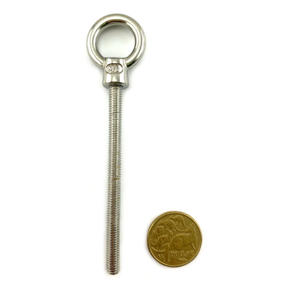 Lifting Eye Bolt - Stainless Steel - 6mm x 80mm Thread