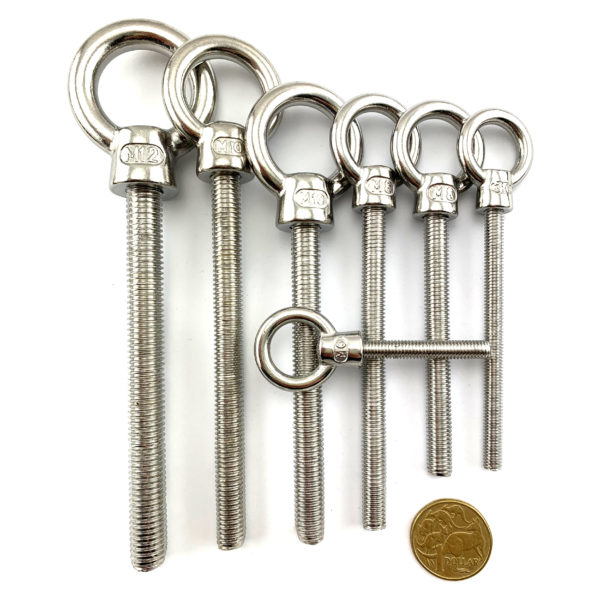 Lifting Eye Bolts in Marine Grade Stainless Steel