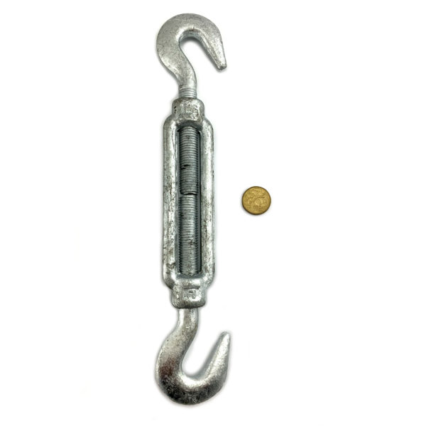 16mm Turnbuckle Hook-Hook Galvanised