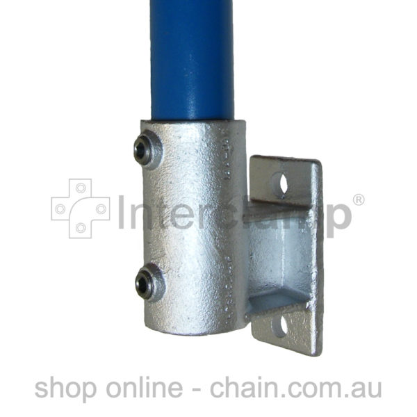 Upright Side Support - Vertical Base - for 42mm or 48mm Galvanised Pipe. Brand: Interclamp.