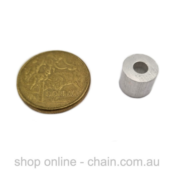 4mm aluminium end stop. Also known as swage stop or ferrule stop. Shop balustrade online chain.com.au