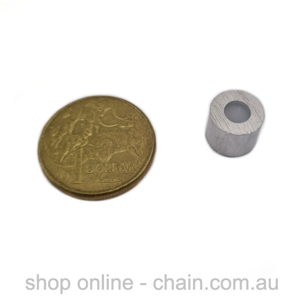 5mm aluminium end stop. Also known as swage stop or ferrule stop. No minimum order. Shop balustrade chain.com.au