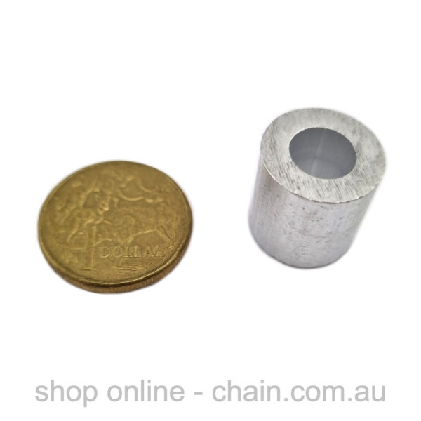 8mm aluminium end stop. Also known as swage stop or ferrule stop. Shop balustrade chain.com.au